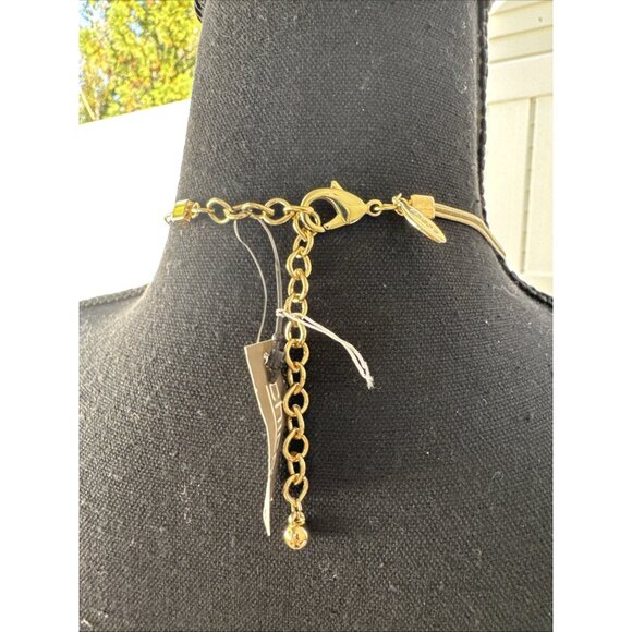 Chicos Gold Tone 19" Double Pendant Long Rope Link Chain Statement Necklace NEW - Picture 10 of 14